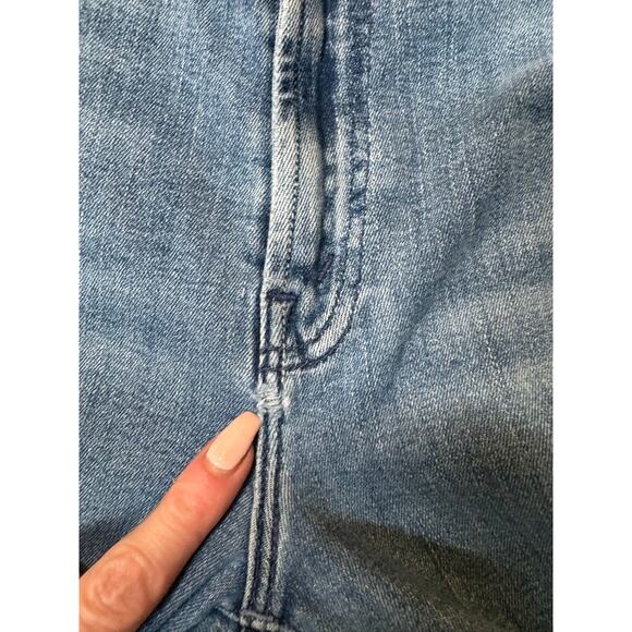 MOTHER Jeans Rambler Ankle Wide Leg Zip Crop 30 We the Animals Stretch Casual - Picture 13 of 14